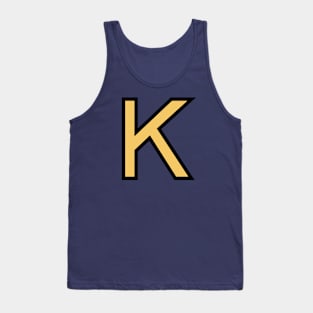 Funky Yellow Letter K Tank Top